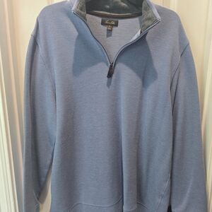 Tasso Elba Men's Light Blue Zip-Up Sweater